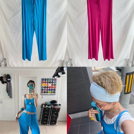 0866 eee color toromi pants/ビビピンク