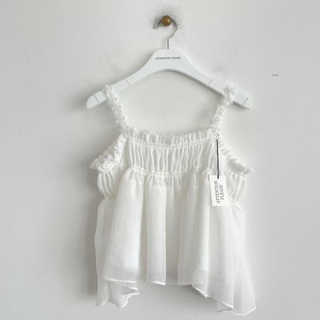 0923 flower strap chiffon camisole/2カラー