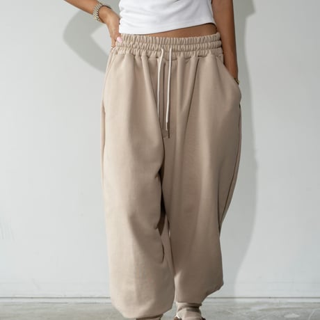 1003 Strap Hem Relax Jogger Pants/3カラー