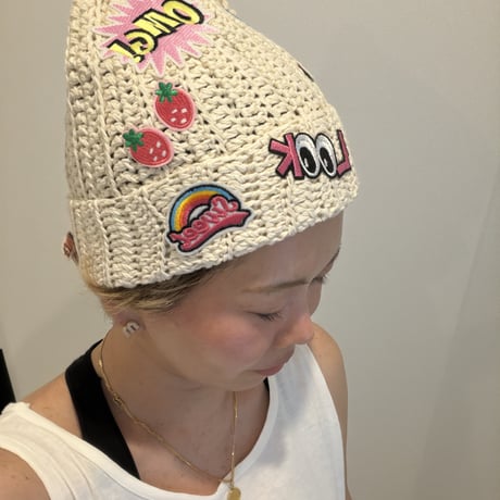 【即納】Wappen cotton Beanie ベージュ