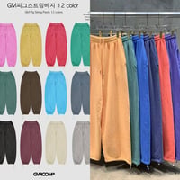 0488　NEW pigment color draw string 2way pants/【kimou】