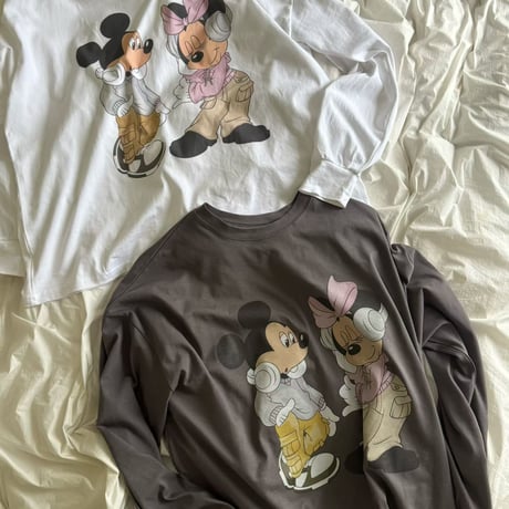 1036 Mickey & Minnie Long Sleeve Tee/2カラー