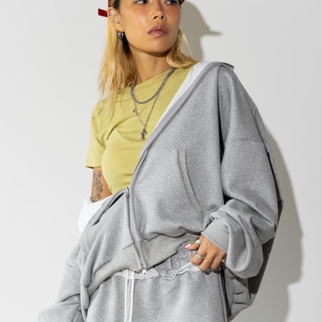 1001 Oversized Zip-Up Hoodie/3カラー