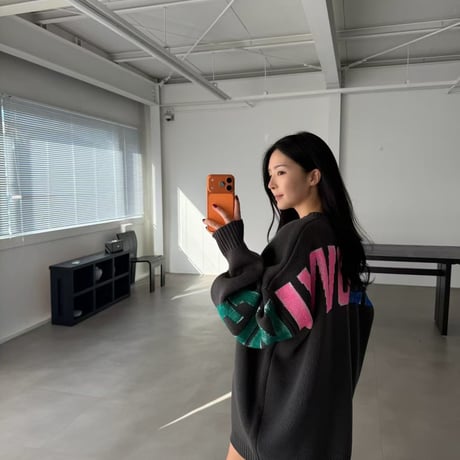 1070 colorful logo Knit/3カラー