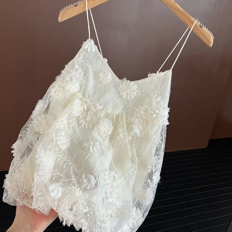 0899 chiffon frill tops/ワンカラー