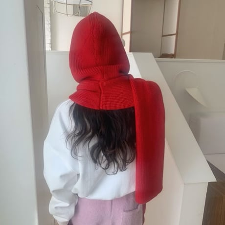 1051 Knit hood stole/2カラー