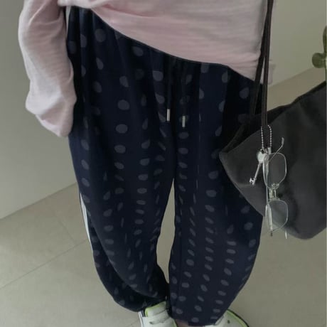 0997 dot line jogger pants/2カラー