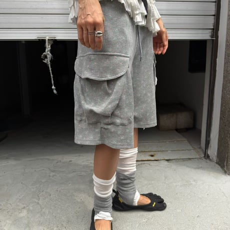 Mini  flower waffle half pants/2カラー