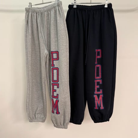 1073 POEMロゴ sweat wide pants/2カラー