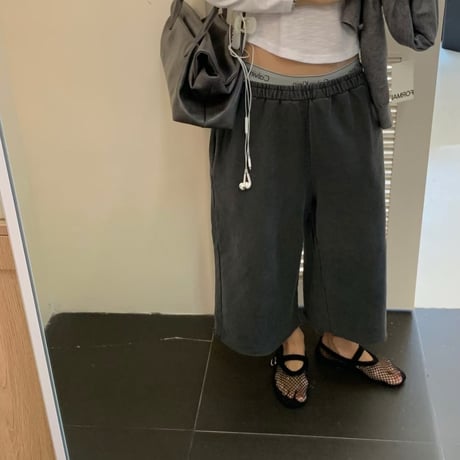 0977 Cut Off Wide Sweat Pants/3カラー