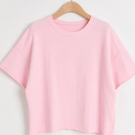 crop  stitch over light sweat/3カラー