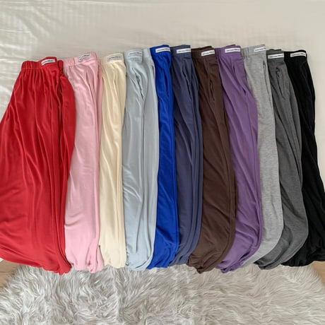 0972 Color Wide Jogger Pants/11カラー