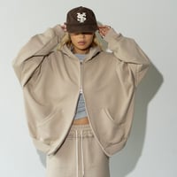 1001 Oversized Zip-Up Hoodie/3カラー