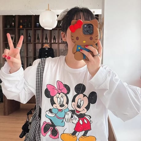0989 Mickey & Minnie Long Sleeve/2カラー