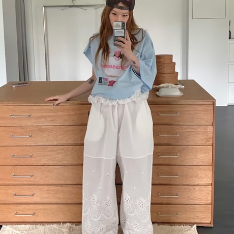 cutoff ruffle  pants/2カラー
