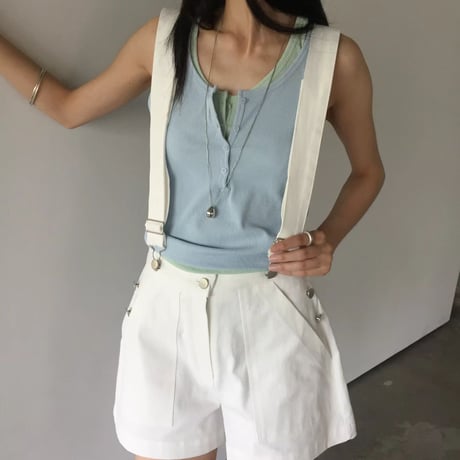 0922 Strap soft denim Shorts pants/3カラー