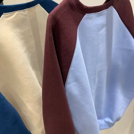 1092 raglan mickey sweat/2カラー