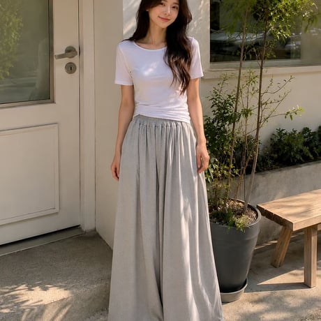 0943 flare summer pants/3カラー
