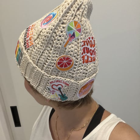 【即納】Wappen cotton Beanie ベージュ