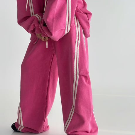 1078 Side 3-Line pigment Zip Hoodie Setup/4カラー