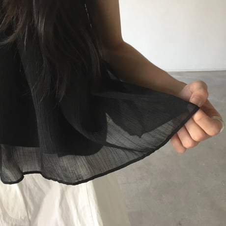 0923 flower strap chiffon camisole/2カラー