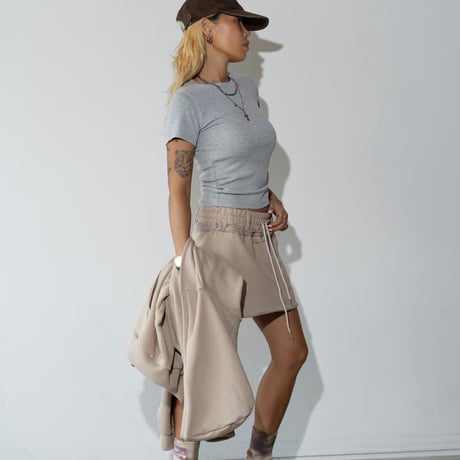 1004 Drawstring Layered Skirt/3カラー
