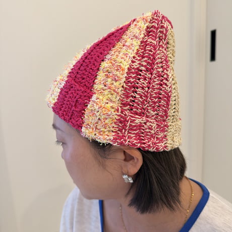 【即納】ビビピンクMIX cotton Beanie