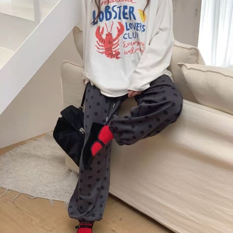 0997 dot line jogger pants/2カラー
