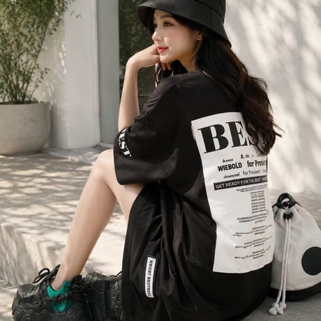 0934 Best back print over tee/3カラー