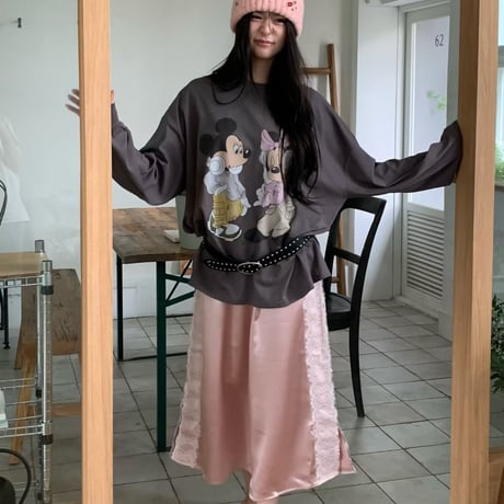 1036 Mickey & Minnie Long Sleeve Tee/2カラー