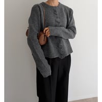 frill knit cardigan