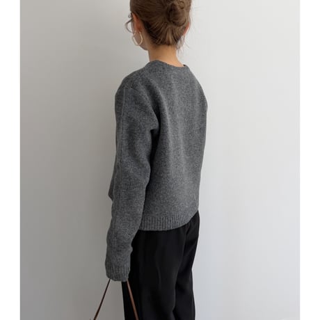 frill knit cardigan