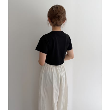 《AMIE original》ショート丈TOPS / black
