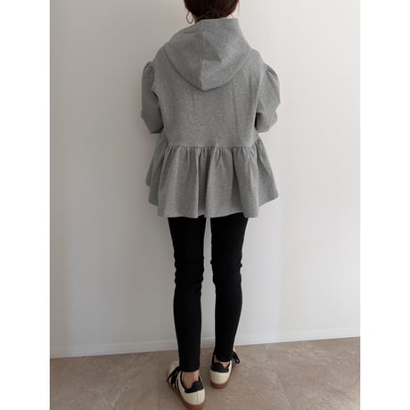 《AMIE original》Peplum Sweat Hoodie / gray