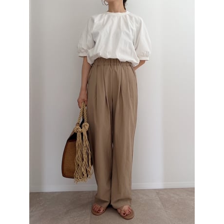 《AMIE original》テンセルタックイージーワイドパンツ / beige