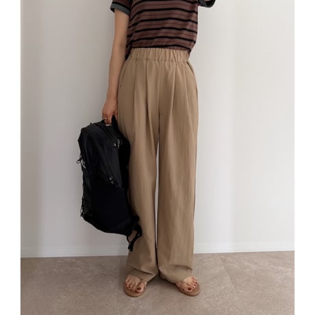《AMIE original》テンセルタックイージーワイドパンツ / beige