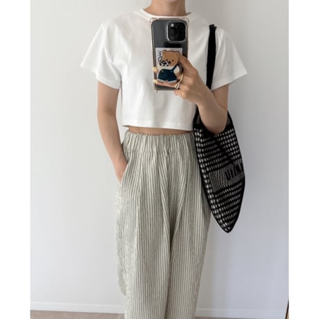 《AMIE original》ショート丈TOPS / white