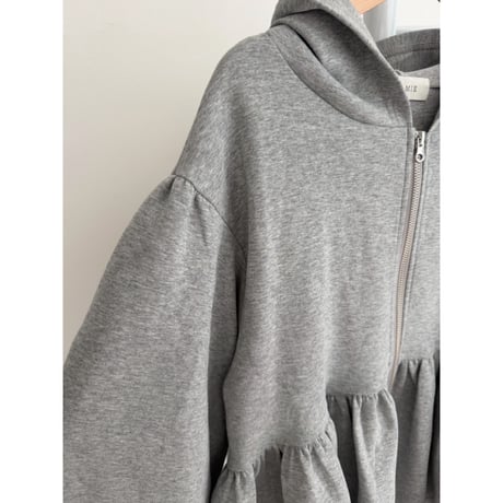 《AMIE original》Peplum Sweat Hoodie / gray