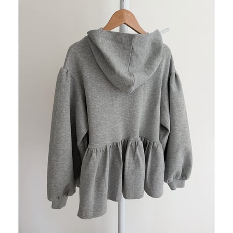 《AMIE original》Peplum Sweat Hoodie / black