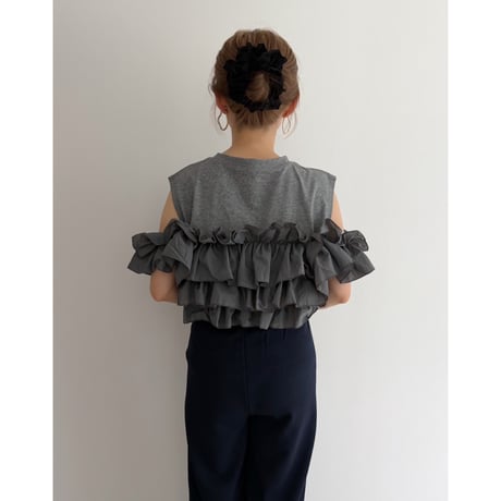 3WAYフリルビスチェドッキングトップス