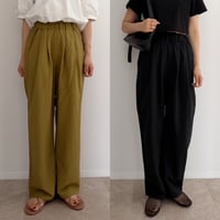 【2色set】 《AMIE original》テンセルタックイージーワイドパンツ / black×mustard