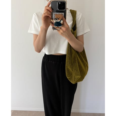 《AMIE original》ショート丈TOPS / 2枚SET【white&black】