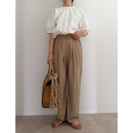 《AMIE original》テンセルタックイージーワイドパンツ / beige