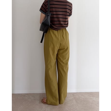 【2色set】 《AMIE original》テンセルタックイージーワイドパンツ / black×mustard