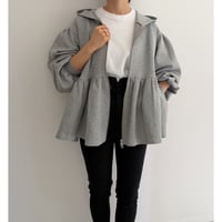 《AMIE original》Peplum Sweat Hoodie / gray
