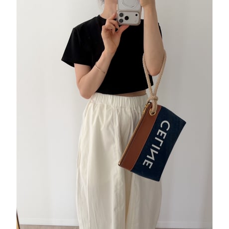 《AMIE original》ショート丈TOPS / black