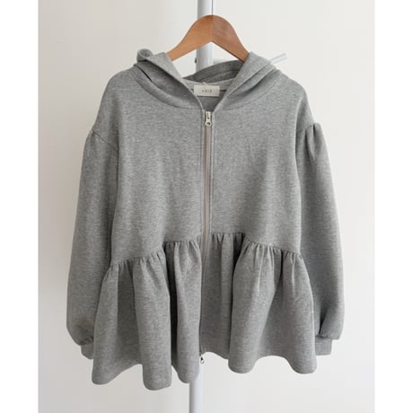 《AMIE original》Peplum Sweat Hoodie / black