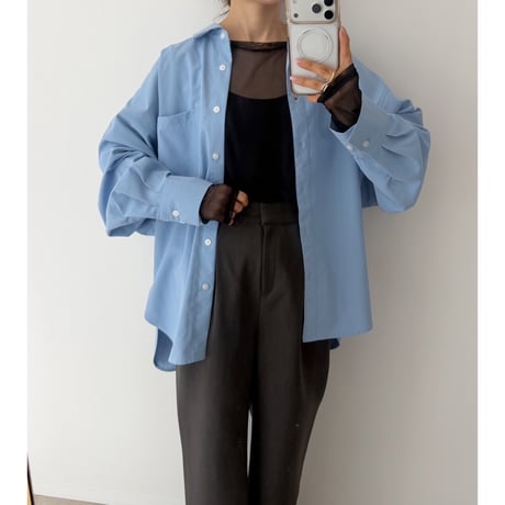 シアーメッシュレイヤードトップス / 2color