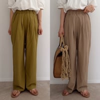 【2色set】 《AMIE original》テンセルタックイージーワイドパンツ / beige×mustard
