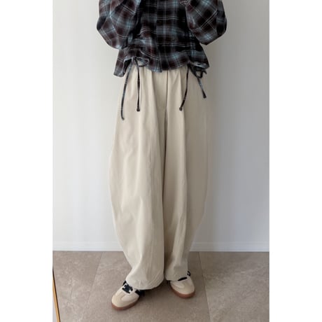ドロストチェッククロップドシャツ